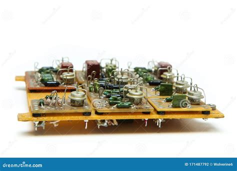 The Old Vintage Circuit Board Stock Photo Image Of Semiconductor