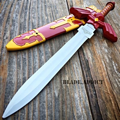 11 legend of zelda hylian hyrule ocarina of time master sword short dagger red megaknife