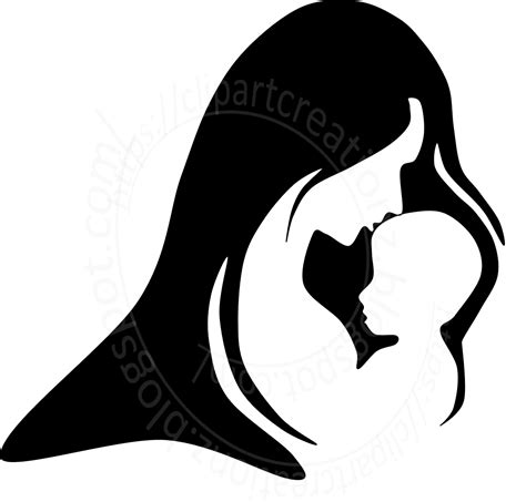 Mother and Child Clipart Black and White | Clip art, Clipart black and white, Kids clipart