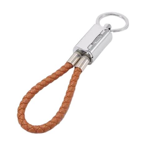 Promo Coteetci Leather Keychain Mfi Lightning Cable Brown Diskon 90