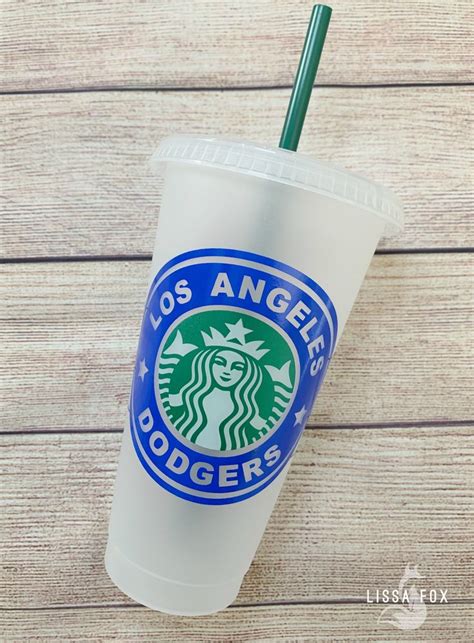 Custom La Dodgers Personalized Starbucks 24oz Tumbler Cup Etsy