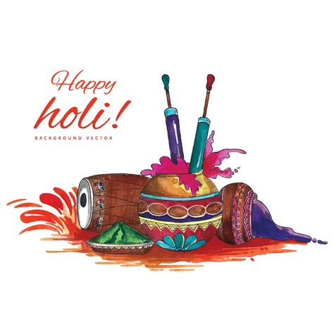 Happy Holi Colorful Background For Festival Of Colors 6250322 Vector