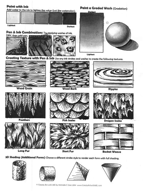 Line Drawing Techniques Worksheet