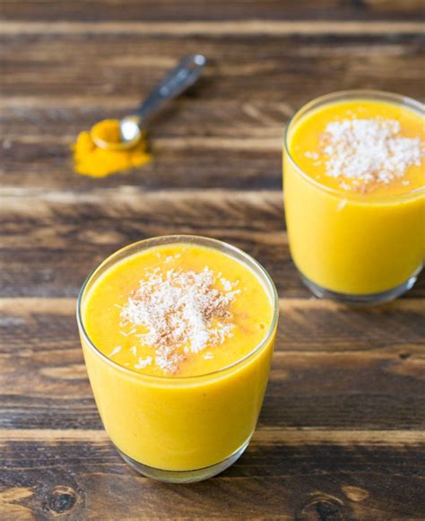 Tropical Turmeric Smoothie Nutritious Breakfast Smoothies Yummy