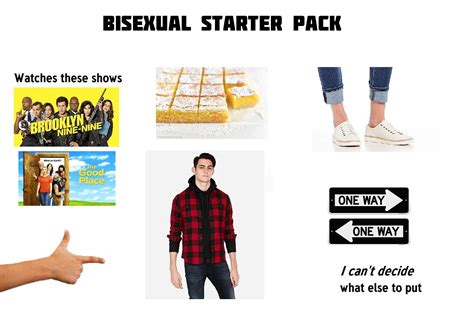 bisexual starter pack bisexual