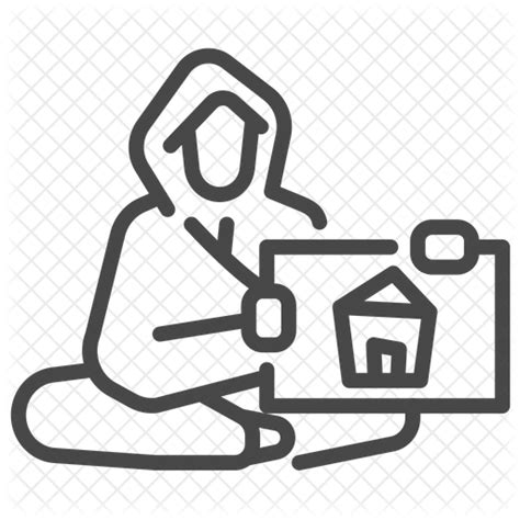 Homeless Icon Download In Line Style