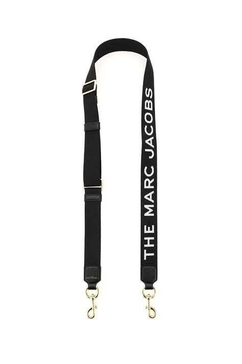 Marc Jacobs The Thin Logo Strap In Black Lyst
