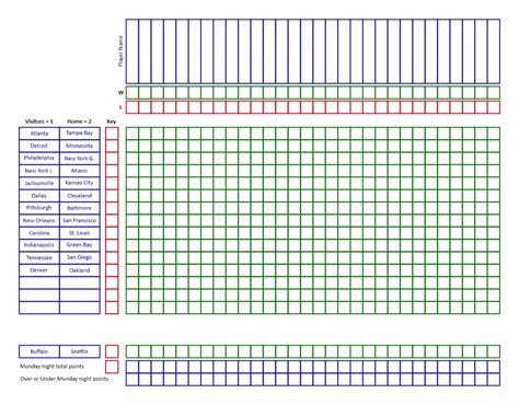 8 Best Printable Football Pool Sheets