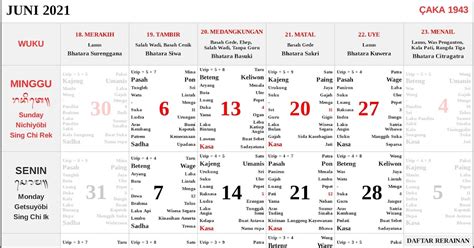 Kalender Bali Juni 2021 Lengkap Pdf Dan  Enkosacom Informasi
