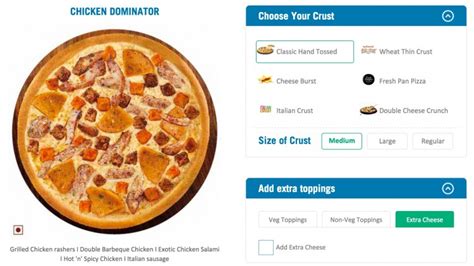 Bestel je pizza via domino's en volg je bestelling tot bezorging van je pizza aan huis. Dominos Best Pizza and Crust in India