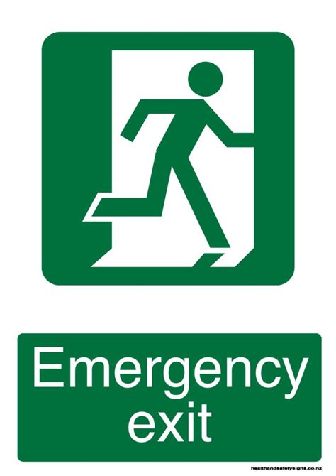 Exit Signs Health And Safety Signs