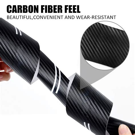 4car Door Sill Protector Carbon Fiber Leather Sticker For Ford