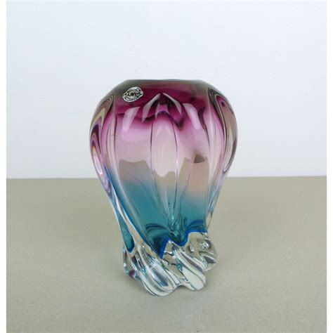 Vintage Glass Vase From Sanyu Japan 1960s