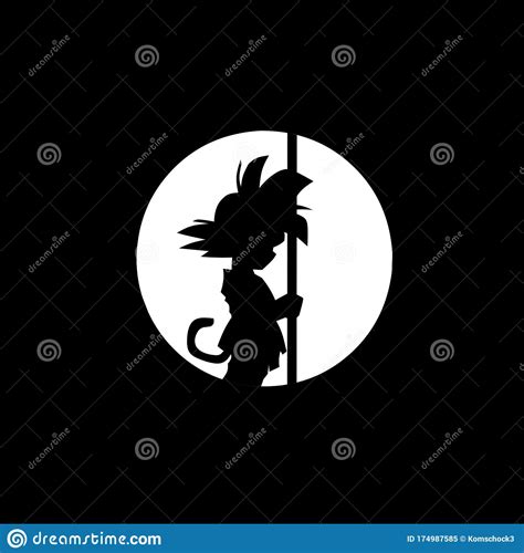 This dragon is the mascot of. Goku Dragon Ball Silhouette Illustration Black And White Design Stock Illustration ...