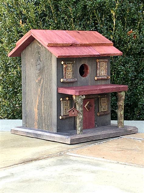 The B B Handmade Birdhouse Hand Painted With Love Unique Bird Houses