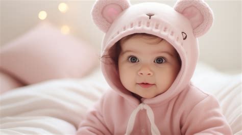 Adorable Baby In Pink Bear Hat Hd Wallpaper By Laxmonaut