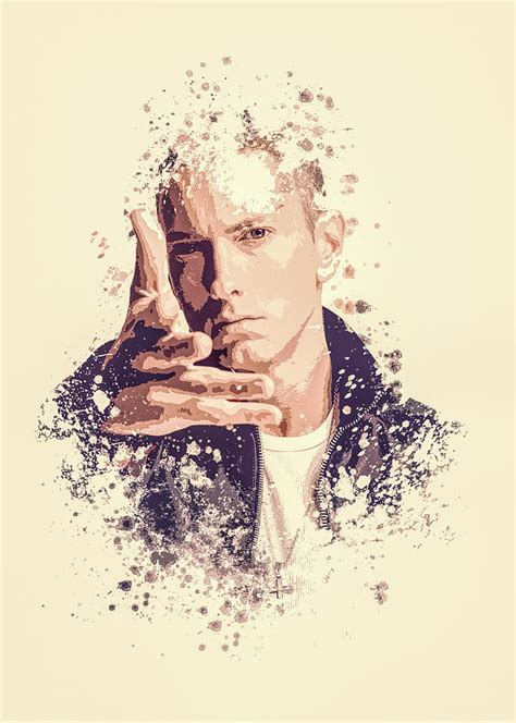 Eminem Splatter Painting Painting By Milani P Pixels