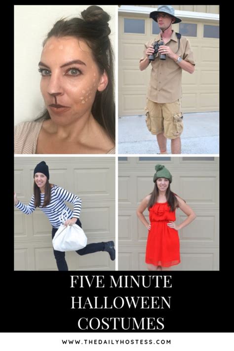 five 5 minute halloween costumes the daily hostess