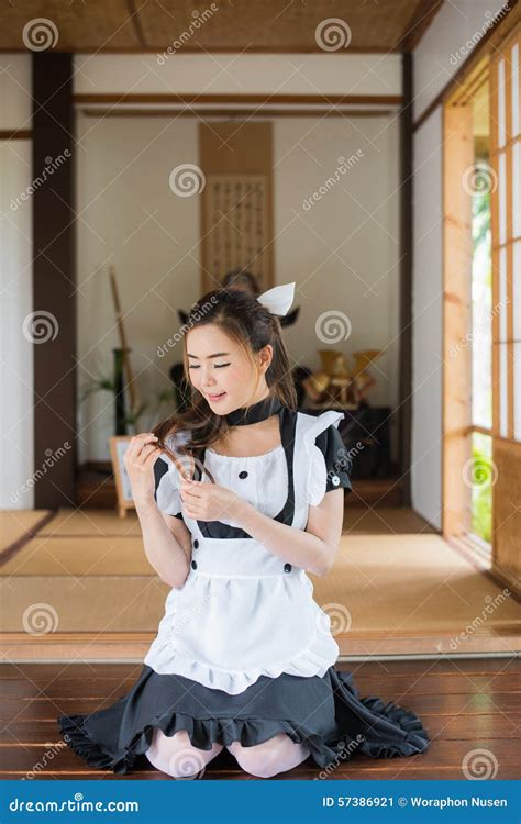 Japanese Style Maid Cosplay Cute Girl Stock Image Image Of Lifestyle Girl 57386921