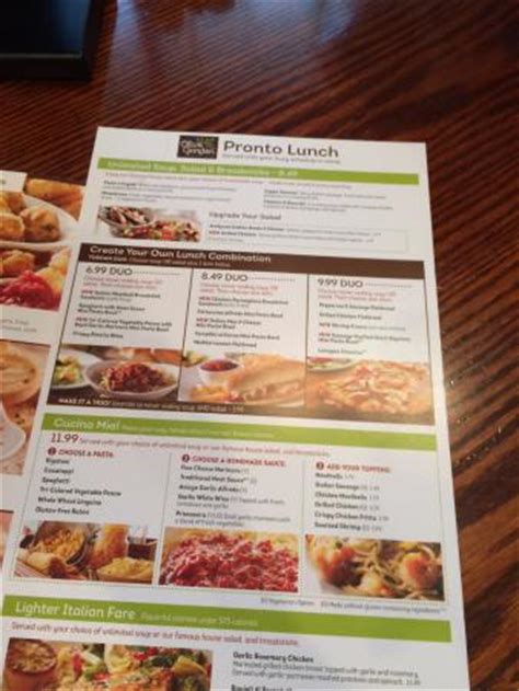 Start studying olive garden dinner menu. lunch menu - Picture of Olive Garden, Bellingham - Tripadvisor