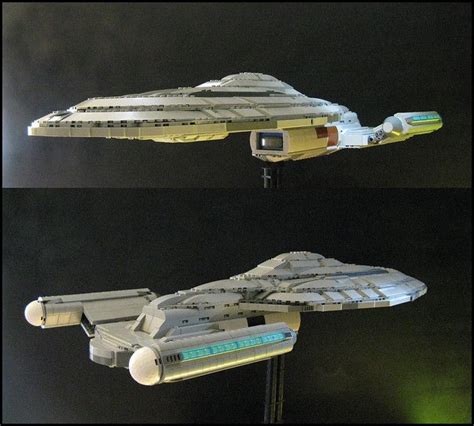 Two Views Of A Model Star Trek Ship