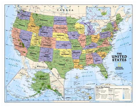 Usa Map For Kids Laminated United States Wall Chart Map 18 X 24 18