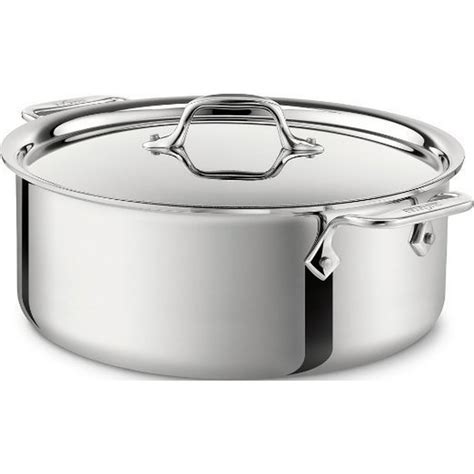All Clad Stainless Steel 6 Quart Stock Pot With Lid