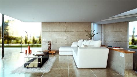 Concrete Inspirations Octane Render Interior Rendering Antonio Bosi