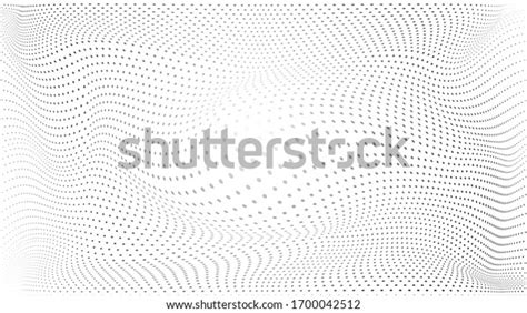Abstract Halftone Wave Dotted Background Modern Stock Vector Royalty