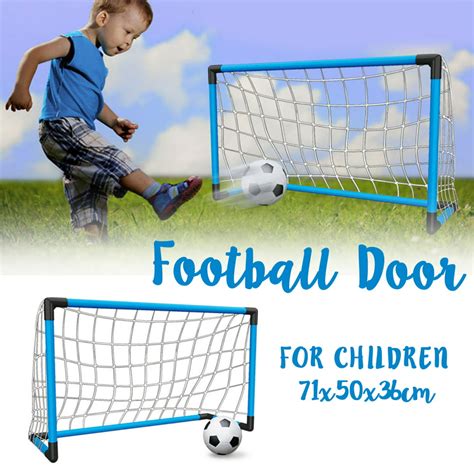 Kids Soccer Goal Set Mini Football Goal Includes Ball Pump Net Toy