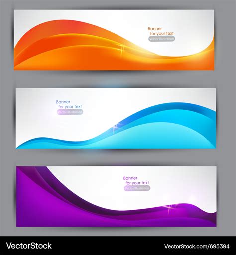 Abstract Banners Set Royalty Free Vector Image