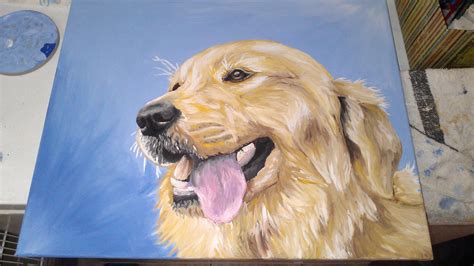 Golden Retriever Practice Painting By Drawingmaster1 On Deviantart