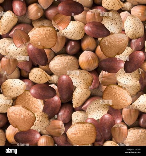 Mixed Nuts Seamless Texture Tile Stock Photo Alamy