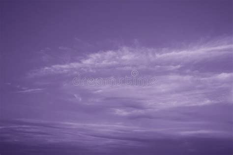 Purple Lilac Color Toned Sky With Clouds Sunset Elegant Background
