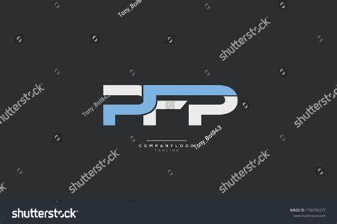 Pfp Letter Logo Alphabet Design Icon Vector Royalty Free Stock Vector