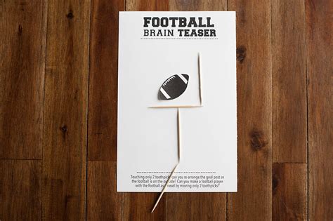 Football Brain Teaser Printable — All For The Boys