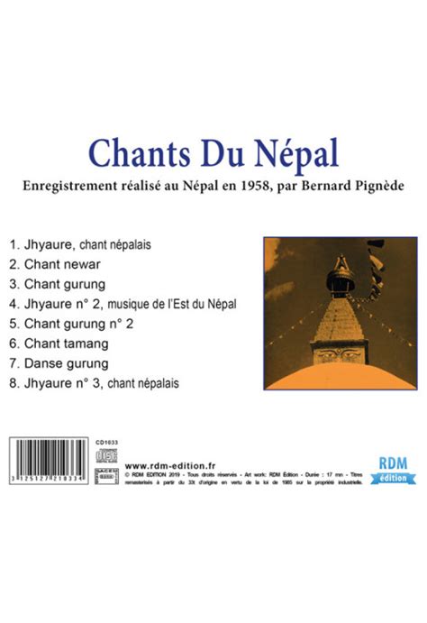Chants Du Népal Patrimoine De La Musique Traditionnelle Du Monde
