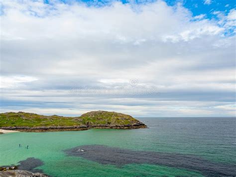 Panoramic Views Of Achmelvich Bay In The Scottish Highlands Stock Photo