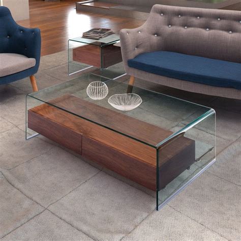 Zuo Modern Shaman Clear Glass Coffee Table At