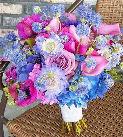 Whimsical Bouquet Blue Wedding Bouquet Purple Bridal Bouquet