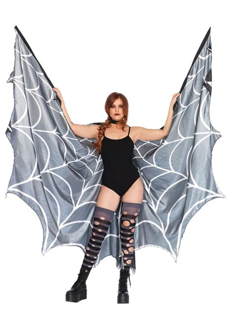 Womens Spiderweb Halter Wing Cape Gothic Costumes