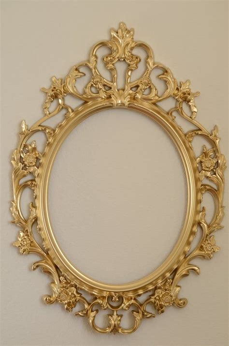Baroque Gold Oval Ornate Frame Photo Prop Custom Painted To Your