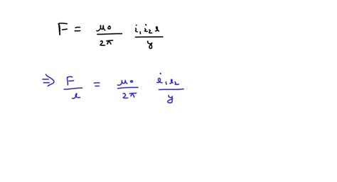 Solvedgraph Of Force Per Unit Length Between Two Long Parallel Current