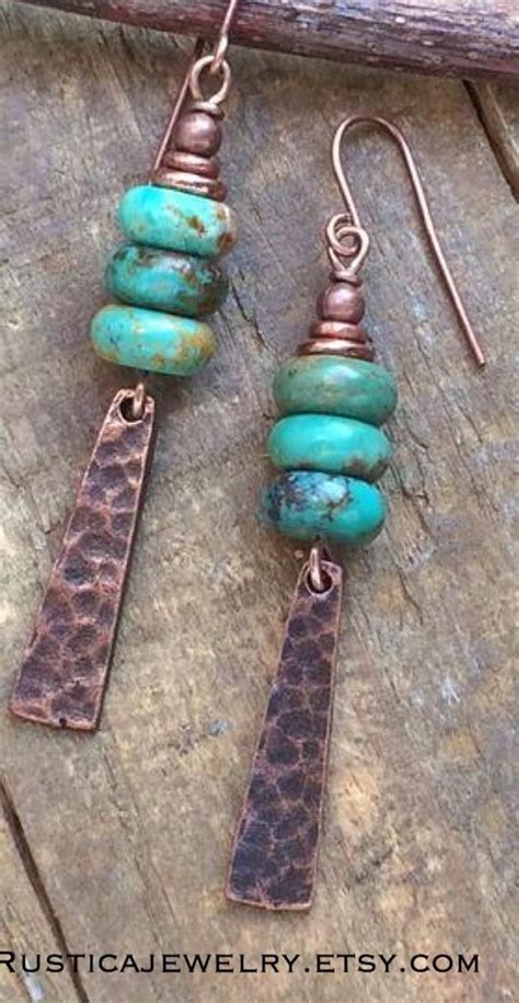 Turquoise Jewelry Earrings Buy Earrings Bohemian Earrings Copper