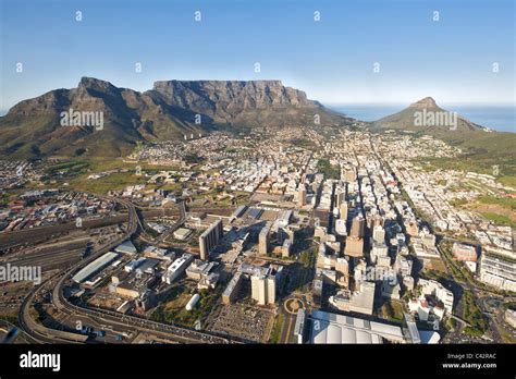 Aerial View Of The City Of Cape Town South Africa Stock Photo Alamy