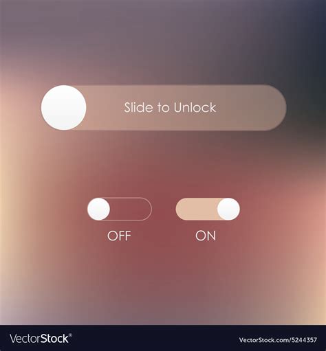 Slide To Unlock Button Design Element Royalty Free Vector