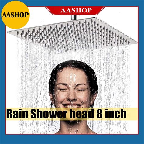 Rain Shower Head 8 Inches Rainfall Shower Head Made Stainless Steel Perfect Bath Shower Head