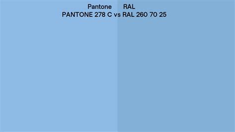 Pantone 278 C Vs Ral Ral 260 70 25 Side By Side Comparison