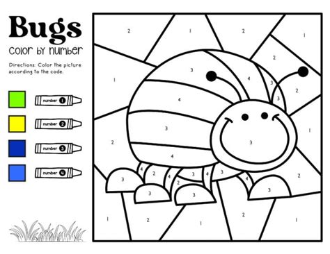 Insect Coloring Pages Ladybug Coloring Bug Color By Number
