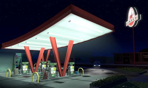 Dinoco Gas Station Toy Story Liminalspace